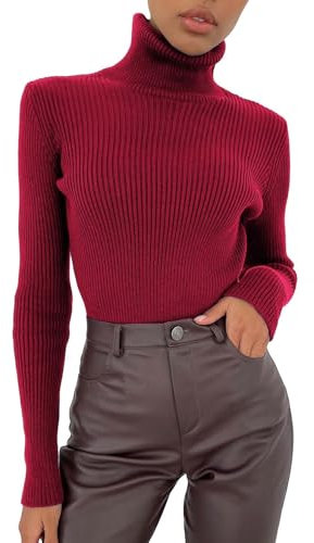 Intimo Termico Tecnico Sci Intimo Termico Donna a Collo Alto Dolcevita Cotone a Manica Lunga Tee Shirt Pelliccia Maglia Termica Shirts di Lana Invernale Intimo Top da Allenamento per Corsa