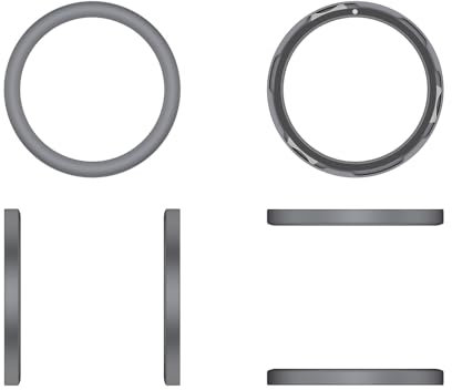 Aoyygg Für Nothing CMF Watch Pro 2 Smartwatch Metallgehäuse Rundumschutz Lünettengehäuse Flaches Modell Einfarbiges Ersatz-Hartschalengehäuse (Dark Gray)