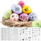 BOOMTOP 6 Bögen Ostern Eier Sticker Tattoos Eierfarben Ostern Deko Aufkleber Ostereier Färben Lustige Gesichter Augen Mund Frohe Ostern Basteln Buchstaben Osterhase Aufkleber Osterdekoration Schwarz