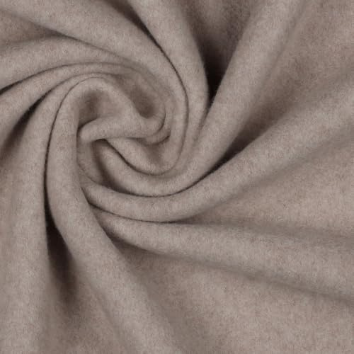 Baumwoll-Fleece BIO | BIO Baumwoll Fleece | zertifiziert | 100% Baumwolle | Ökotex | ab 50x145cm | Meterware | für Bekleidung (taupe melange)