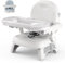 Siège rehausseur pour table de salle à manger avec plateau double couche réglable, coussin amovible, chaise haute pliable et siège de sol pour bébés, gris