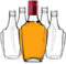 KADAX Bottiglie di vetro da 250 ml con tappo a vite, 5 pezzi, bottiglie vuote da riempire, bottiglie di liquore in vetro, piccole bottiglie di liquore (rosso)