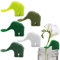 TREABEAR 5PCS Soporte Plantas Interior con Forma de Elefante, Soportes para Tallos de Plantas de Silicona, Soporte para Plantas Adecuado para Los Bordes de Los Terrarios de Plantas