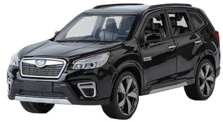 SCVWKAJA Massstabsgetreues Modell Auto 1:30 Für Subaru Forester Und SUV Statische Scheibe-Gusslegierung Automodell Metall Fahrzeug Ornamente Sammlerstücke Die-cast Fahrzeug(Black)