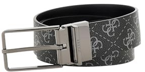 GUESS Gürtel Milano Adjustable and Reversible Belt W105 Dark Black Multi schwarz kürzbar wendbar