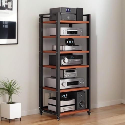 Genérico Soporte rodante Ajustable con Ruedas para TV, Equipos de Audio y Consolas de Juegos hogar, la Oficina o el Cine.