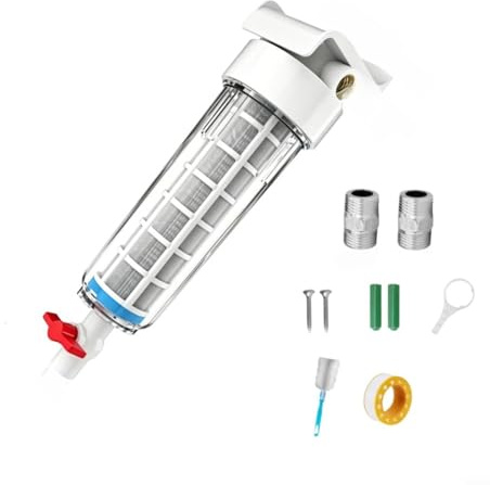 Helilyco, filtro dell'acqua per tutta la casa per prefiltro con funzione autopulente, riduzione dei sedimenti, pozzo di erogazione dell'acqua del rubinetto, 342 mm