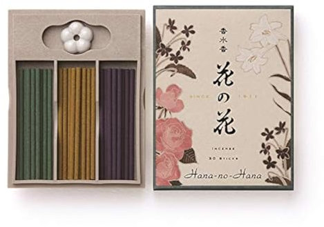 nippon kodo Hana-no-Hana Assortment 30 Sticks (Rose, Lily, & Violet), Japanese Quality Incense