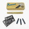 Kaweco Sport Fountain Pen Brass Nib Size M Set with 12 Original Kaweco Ink Cartridges Pearl Black