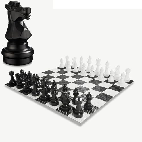 Ubergames Gartenschach - Riesige Schachfiguren bis 30 cm, Wasserdicht und UV-beständig, Schachspiel für 2 Spieler ab 12 Jahren