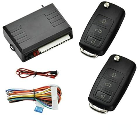 Universal Remote Control Central Door Lock Kit Style 1 Locking Keyless Entry Upgrade Kit with Contorl Box + 2 Replacement Remote Contorl for Car Central Door Lock