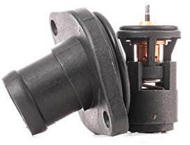 RIDEX Thermostat Kühlmittel Kühlwasserthermostat mit Flansch Öffnungstemperatur:87°C für VW Golf IV Schrägheck (1J1) Golf V Schrägheck (1K1) POLO (9N) GOLF VI (5K1) Polo Schrägheck (6R1, 6C1)