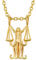 GoldChic Jewelry Libra Zodiac Necklace Constellation Birthday Jewellery Gifts, Gold Lib Horoscope Pendant For Women Men