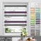 Allesin Doppelrollo Klemmfix ohne Bohren & mit Bohren, Duo Rollos für Fenster und Tür, Klemmrollo Fensterrollo lichtdurchlässig, Sichtschutz und Sonnenschutz, 60x120cm (BxH), Weiss-Lila-Anthrazit