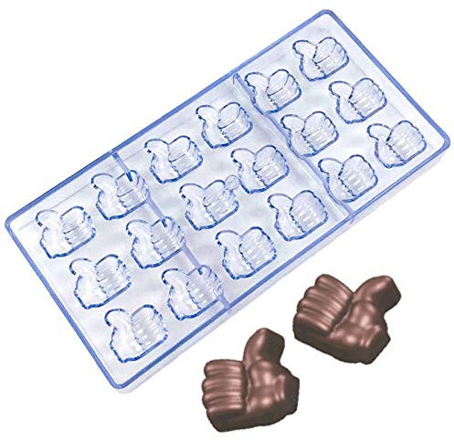 DUBENS 3D Polycarbonat Daumen Schokolade Mold Form Küche Form Hartplastik Candy Making Backen Formen Backwerkzeuge Küchenwerkzeuge