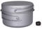 Boundless Voyage Taza portátil de titanio Pot Pan Set con asas plegables Camping Senderismo al aire libre Copa Vajilla Ti15114A
