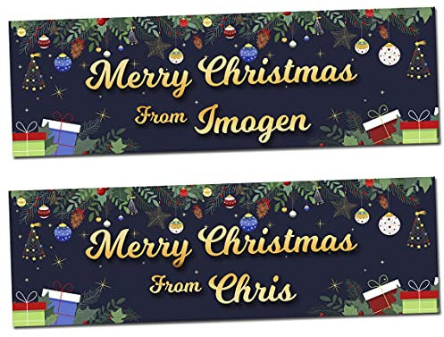 2 carteles personalizados de Navidad con diseño de Papá Noel, ciervos de nieve, para niños, Navidad, Navidad, Navidad, fiestas