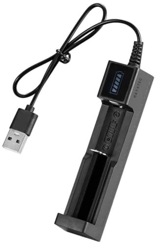 1x Single 18650 USB Smart Battery Charger compatible with Rechargeable Batteries 18650 22650 25500 26650 10440 14500 16340 16650 14650 18350 18500 18650 AA Charger