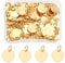 SUPERFINDINGS 100Pcs Breloques en Laiton Pendentifs Ronds Plats 12x0.25mm Or en Laiton Étiquette Blanc Charmes Breloques pour Bracelet Breloques Creation Bijoux