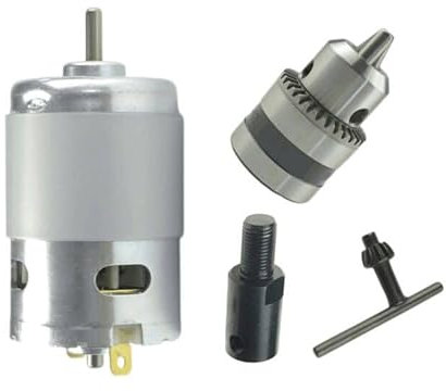 CONQUERALL 775 Motor DC 12V 6000 U/Min / 24V 12000 U/Min Großer Drehmoment-Hochleistungsmotor mit Bohrfutter