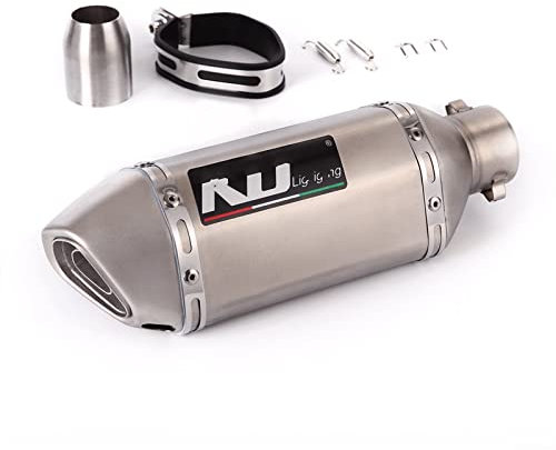 GMHB Universal 38–51 mm Motorrad Auspuff Endrohr Endschalldämpfer Edelstahl Schalldämpfer Rohr mit DB Killer 310 mm Länge Auspuff