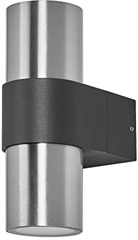 LEDVANCE ENDURA Classic Rotary Updown GU10 Außen-Wandleuchte, schwarz, GU10-Sockel (max 5W each), kann mit einfacher oder smarter Lampe bestückt werden, ausrichtbarer Leuchtenkopf, Schutzklasse IP44