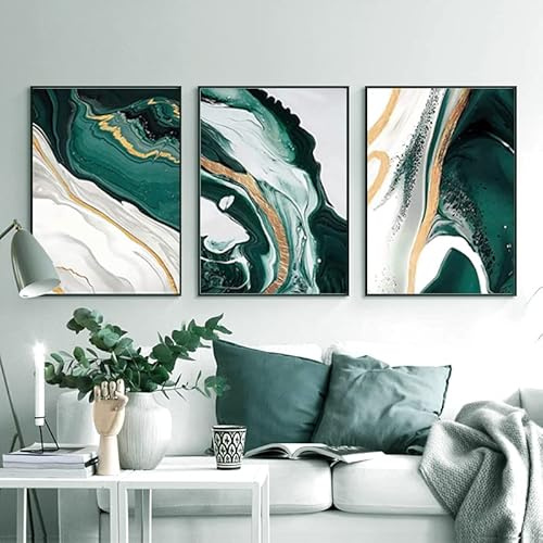 LPFNSF Moderne Bilder Leinwand,bilder wohnzimmer, wandbilder wohnzimmer,Marmor Leinwand Gemälde für Schlafzimmer Küche Esszimmer und Büro. (Style 1, 30x40cm*3)
