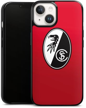 Silikon Hülle kompatibel mit Apple iPhone 14 Case schwarz Handyhülle SCF Offizielles Lizenzprodukt SC Freiburg
