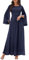 DRESSTELLS Cocktailkleid Damen Kleider Damen Festlich Elegant Brautjungfernkleider Langarm Kleider für Hochzeitsgäste Navy L