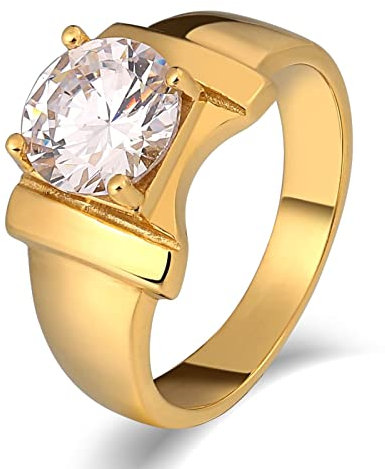 Whoiy Ring Bergkristall, Fingerringe für Männer 10mm Edelstahl Siegelring Bownot-Runde Ringgröße 67 (21.3) Gravierbar