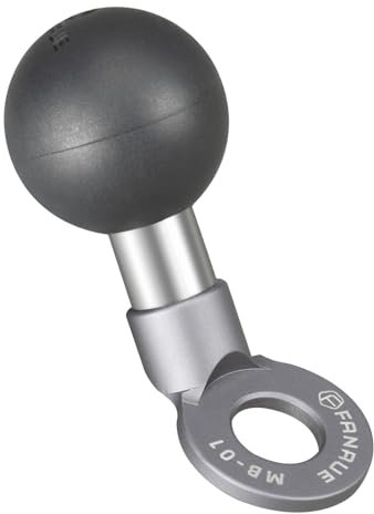 FANAUE Adattatore a Sfera per Specchietto Retrovisore Con fori di montaggio 8-10mm, Base per montaggio a sfera da 1 compatibile con RAM Mount B misura Braccio a Doppia Presa e Porta cellulare da moto
