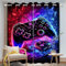 FABTOP Gamepad Vorhänge Gamer Fenstervorhang Gaming Schlafzimmer Gamer Videospiele Vorhang Gamepad Verdunkelungsvorhang Gamepad Kinder Blickdichte Vorhänge (1,183×160BxH (91.5×160cm×2))