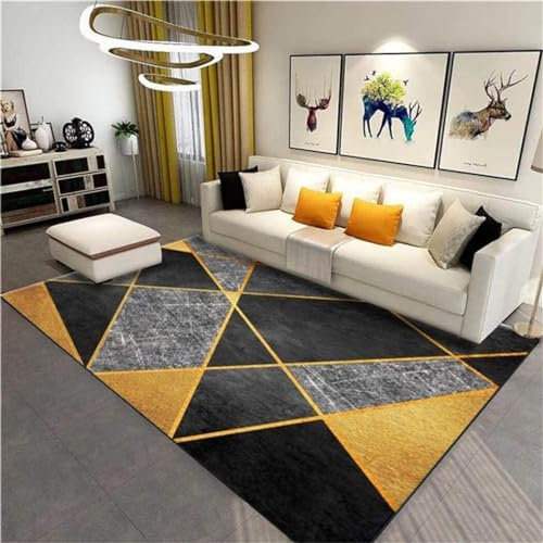 RUGMRZ Out Door Rug Geometric abstraction kids carpet black boy bedroom accessories garden rugs out door rug pastel rug80x160CM