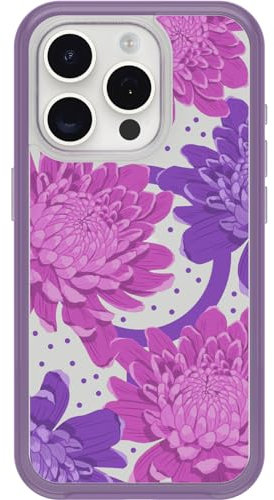 OtterBox Symmetry Clear MagSafe Case for Apple iPhone 15 Pro, Shockproof, Drop proof, Protective Thin Case, 3x Tested to Military Standard, Papercut Flowers