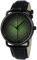 Holzwerk Germany® Herren-Uhr Damen-Uhr Unisex Natur Armband-Uhr Analog Quarz-Uhr Schwarz Grün mit Blatt Zifferblatt (grün)