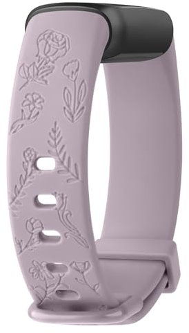 Vancle Floral Armbänder für Fitbit Luxe Armband, TPU wasserdicht Gravierte Ersatzarmband kompatibel mit Fitbit Luxe Damen Herren