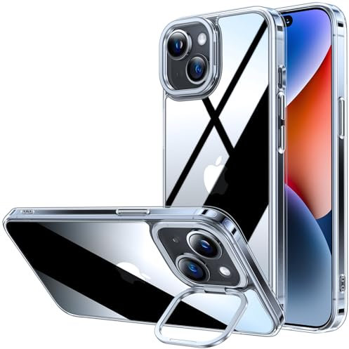 TORRAS Ultra Thin for iPhone 14 Case for MagSafe with screen stand [No. 1 Magnetic Force] Extreme Protection Slim Case iPhone 14 Cover Velvety Touch & Elegant Look - Clear