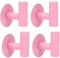 Segus Haken Selbstklebend, 4 Stück Klebehaken Extra Stark, Haken Ohne Bohren, Wandhaken Selbstklebend, Edelstahl Haken für Hotel Küche Büro (Rosa)