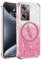 XINYEXIN Coque pour Oppo A57s 4G / Oppo A57 4G / OnePlus Nord N20 SE Étui Paillettes Transparente Housse Antichoc Ultra Fine Bling Glitter Case Slim TPU Bumper Back Cover - Rose