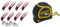 CCLIFE 8 pcs Cutter professionnel rétractable métal 18mm avec 40 lames avec Poignée en Antidérapant & STANLEY Mètre Tylon Boitier Bi Matière 8m x 25mm - Ruban Anti-Corrosion - Blocage du Ruban