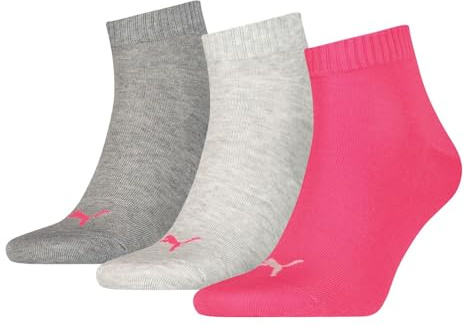 PUMA Unisex Plain Recycled Cotton Quarter Sock (3er Pack)