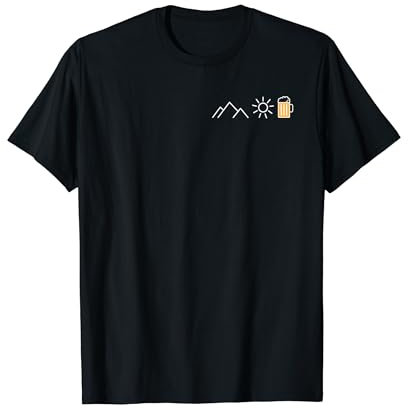 BERGE SONNE BIER X Bergsteiger Wanderer Lecker Bierchen Bier T-Shirt
