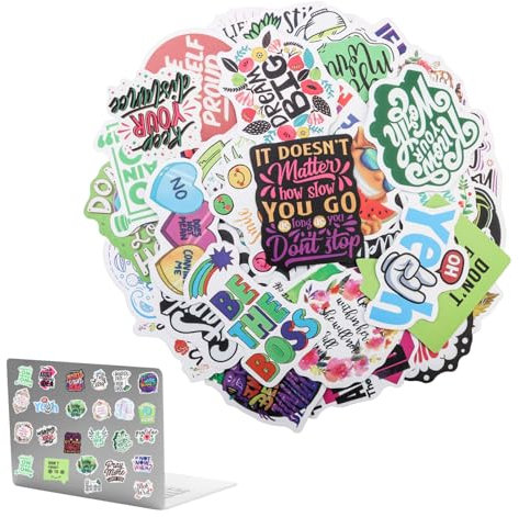 100 Pcs Inspirational Stickers Pack,Motivational and Positive Affirmation Vinyl Stickers for Scrapbook Journal Laptop Planner Suitcase Skateboard,Waterproof and Durable for Scrapbooking DIY Projects