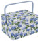 Hobby Gift Exclusive, große Nähbox, Bastel-Aufbewahrungsbox, Zubehörablage, Nadelkissen, PVC-Griff 23,5 x 31 x 20 cm, Hortensie