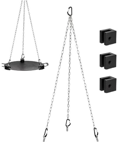 Cooking & Camping Tripod - Fire Pit Grill Tripod Dutch Oven Cooking Tripod | Portable Removable Multifunctional Height Aluminum Alloy Fire Pit Tripod