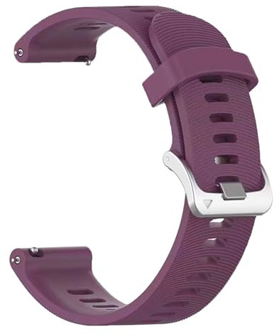 Oumida Armband für Garmin Forerunner 245/645/165/55, 20mm Wellenmuster Silikon Armbänder Sport Ersatzarmbänder