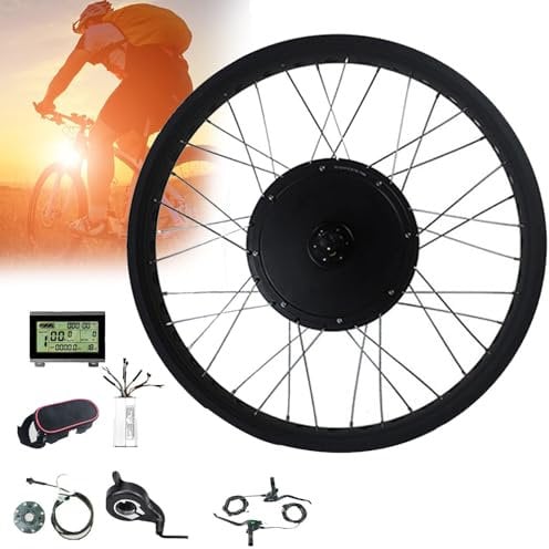 72V 3000W Brushless Gear Hub Motor Electric Bike Conversion Kit - Rear Wheel Ebike Motor Wheel with Display for 20/26 Wheels