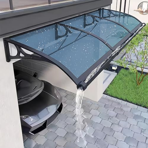 Vordach für Haustür überdachung Aus Aluminiumlegierung, Markisen für den Außenbereich, Balkon, Vordertür, Terrasse für Sonnenschutz, UV-Regenschutz, Blau 60x60cm