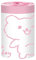 Lot de 120 sacs poubelle avec cordon de serrage pour salle de bain et cuisine - Motif lapin blanc - 1,8 l - Rose - Taille unique