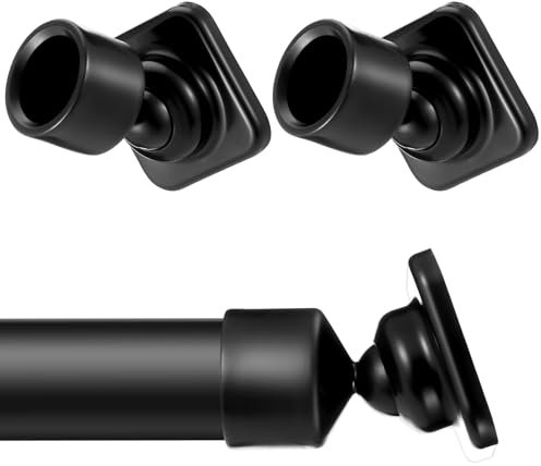 Newtay 2 Sets abgewinkelte Duschstange Halterung für schräge Wände abgewinkelte Wandhalterung für 25 mm Duschstange kostengünstige Lösung